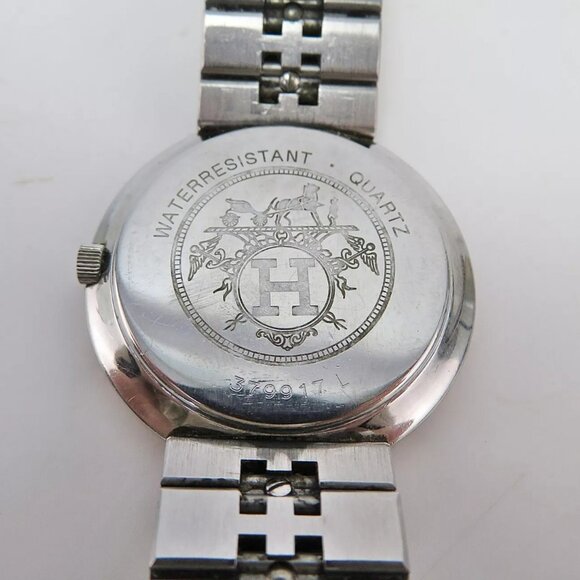 Authentic HERMES Profile Beige Dial & Silver Tone Wrist Watch - Picture 12 of 15